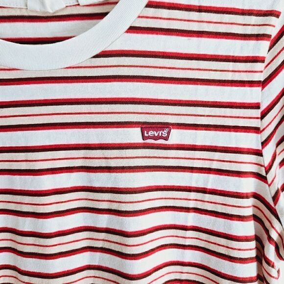 Levi’s Striped Cream/Red T-Shirt - Picture 4 of 7